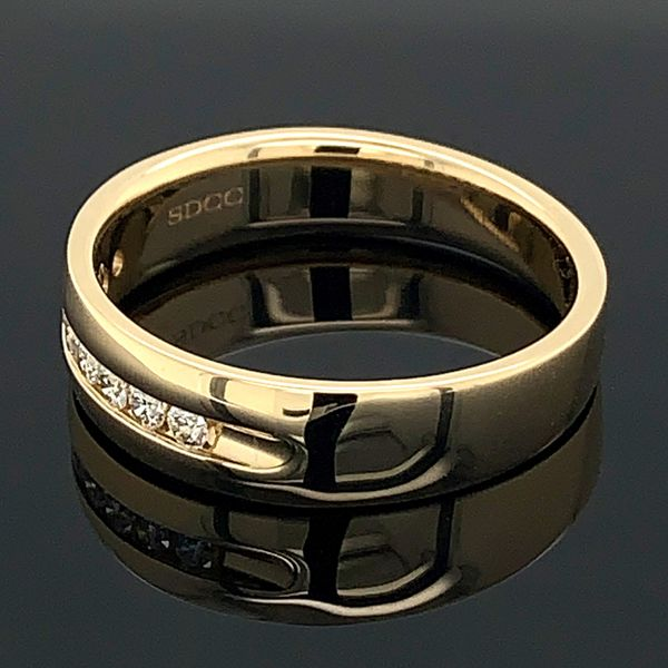 14K Yellow Gold Men's Diamond Anniversary Band Image 2 Geralds Jewelry Oak Harbor, WA