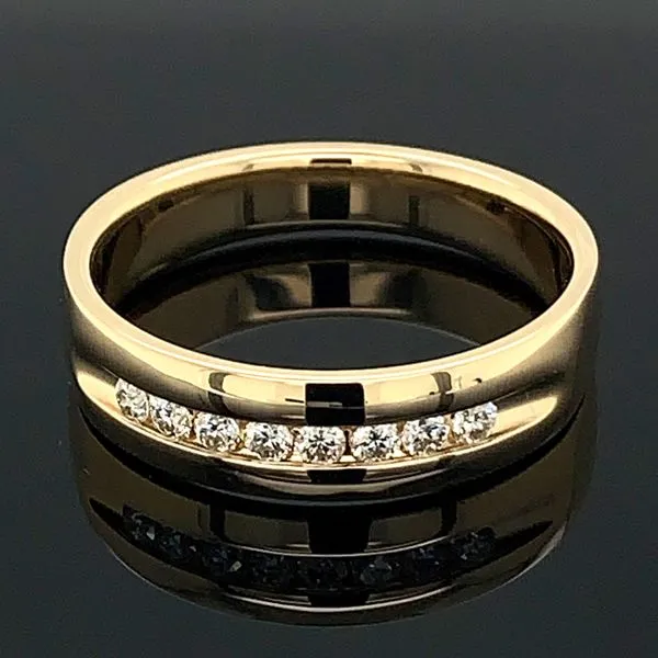 14K Yellow Gold Men's Diamond Anniversary Band Geralds Jewelry Oak Harbor, WA