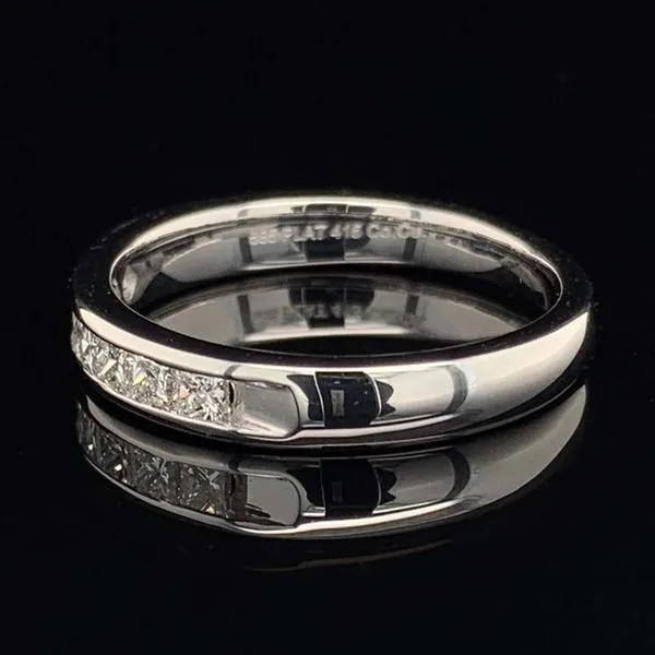 Platinum And Princess Cut Diamond Channel Set Anniversary Band Image 2 Geralds Jewelry Oak Harbor, WA