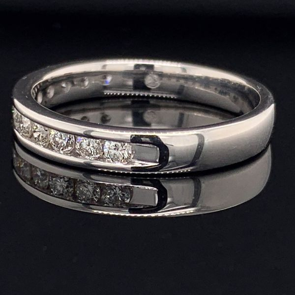 Platinum And Diamond Channel Set Anniversary Band Image 2 Geralds Jewelry Oak Harbor, WA