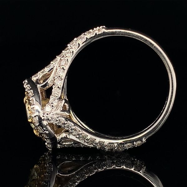 18K Two Tone Natural Fancy Yellow and White Diamond Ring Image 4 Geralds Jewelry Oak Harbor, WA
