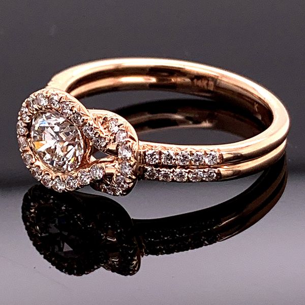 Rose Gold Diamond Everlon Knot Ring Image 2 Geralds Jewelry Oak Harbor, WA
