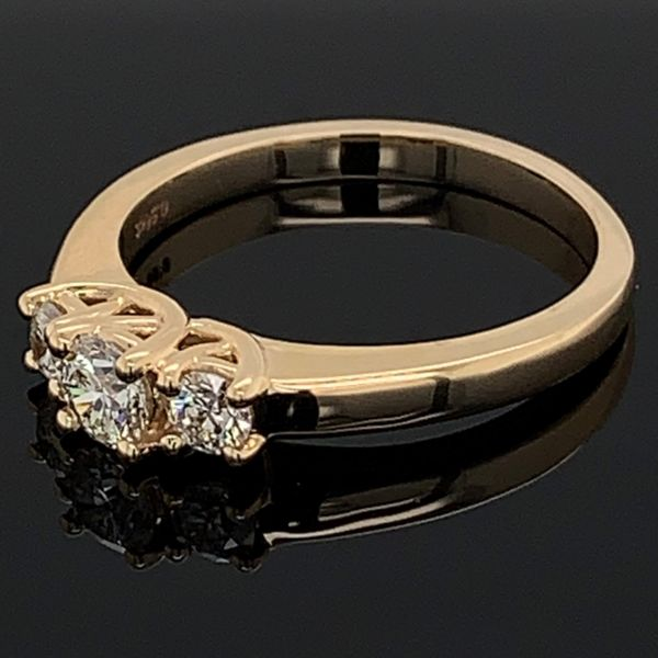 Hearts and Arrows Cut Diamond 3 Stone Ring Image 2 Geralds Jewelry Oak Harbor, WA