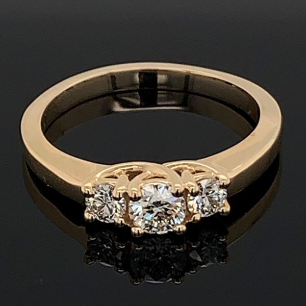 Hearts and Arrows Cut Diamond 3 Stone Ring Geralds Jewelry Oak Harbor, WA