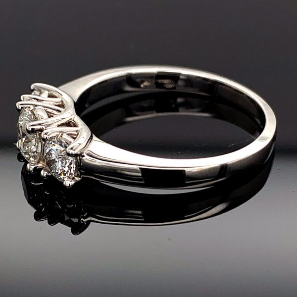 Hearts And Arrows Cut Diamond 3-Stone Ring, .97ct Total Weight Image 2 Geralds Jewelry Oak Harbor, WA