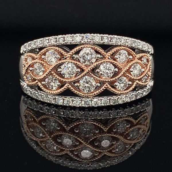 White And Rose Gold Ladies Diamond Fashion Ring Geralds Jewelry Oak Harbor, WA