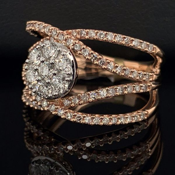 Rose Gold And Diamond Ladies Fashion Ring Image 2 Geralds Jewelry Oak Harbor, WA