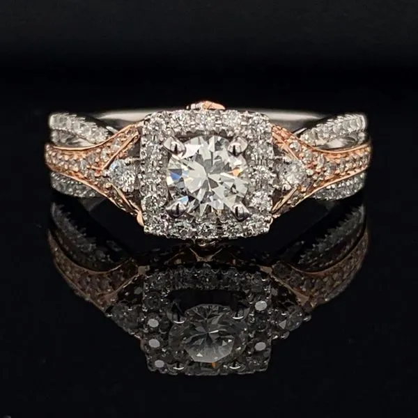 14K White And Rose Gold Ladies Diamond Fashion Ring Geralds Jewelry Oak Harbor, WA