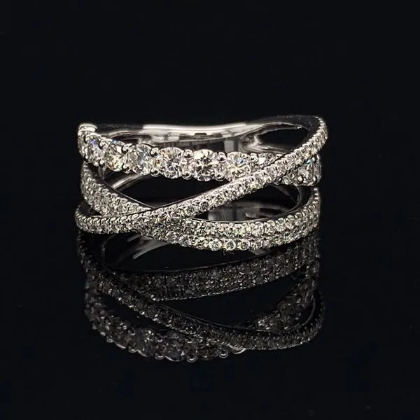 Gabriel & Co. Criss Crossing Layered Diamond Ring Geralds Jewelry Oak Harbor, WA
