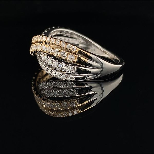 18K Tu Tone Ladies Diamond Fashion Ring Image 2 Geralds Jewelry Oak Harbor, WA