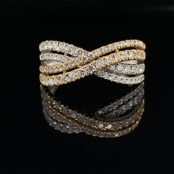 18K Tu Tone Ladies Diamond Fashion Ring Geralds Jewelry Oak Harbor, WA