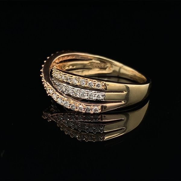 Tri-Tone And Diamond Ladies Fashion Ring Image 2 Geralds Jewelry Oak Harbor, WA