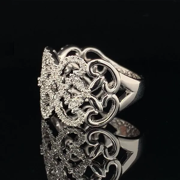 White Gold And Diamond Fashion Ring Image 2 Geralds Jewelry Oak Harbor, WA