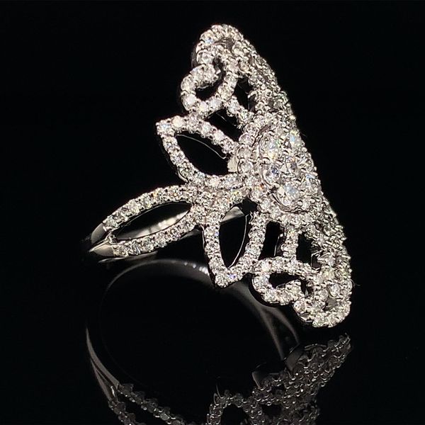 White Gold Vintage Style Diamond Fashion Ring Image 3 Geralds Jewelry Oak Harbor, WA