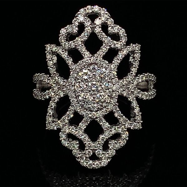 White Gold Vintage Style Diamond Fashion Ring Geralds Jewelry Oak Harbor, WA