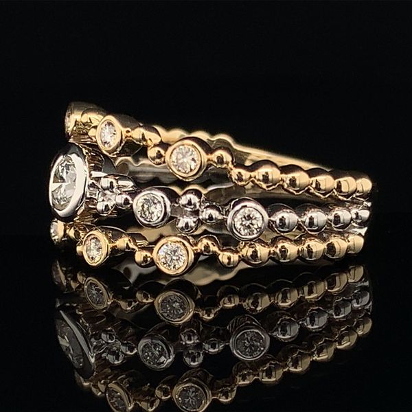 White And Yellow Gold Layered Diamond Fashion Ring Image 2 Geralds Jewelry Oak Harbor, WA