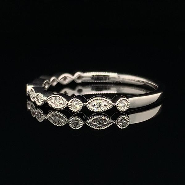 White Gold Diamond Stackable Band Image 2 Geralds Jewelry Oak Harbor, WA