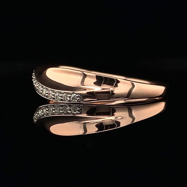 Rose And White Gold Diamond Bypass Ring Image 3 Geralds Jewelry Oak Harbor, WA