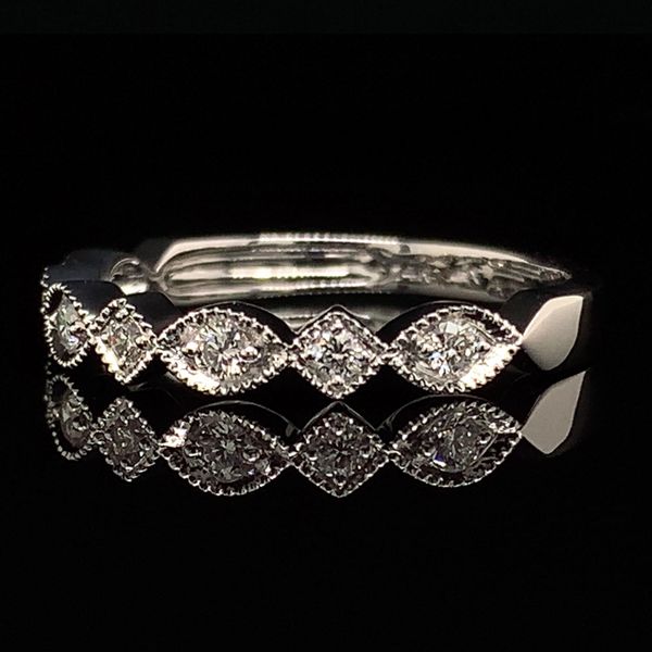 Milgrain Sapphire And Diamond Ring Image 2 Geralds Jewelry Oak Harbor, WA