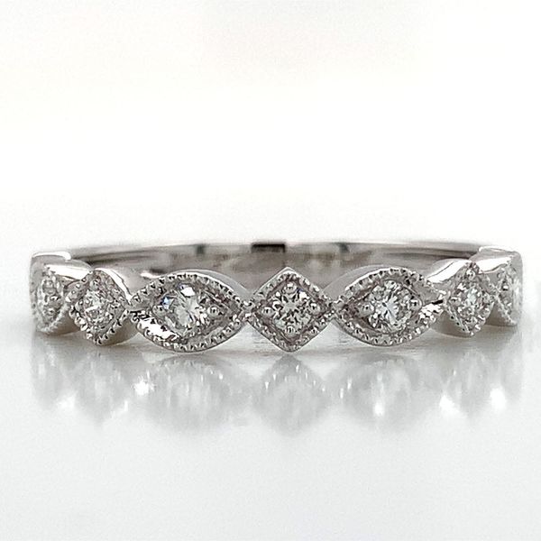 Milgrain Sapphire And Diamond Ring Image 3 Geralds Jewelry Oak Harbor, WA