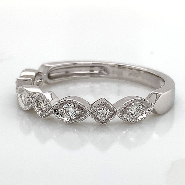 Milgrain Sapphire And Diamond Ring Image 4 Geralds Jewelry Oak Harbor, WA