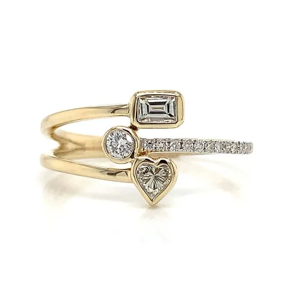 Diamond Negative Space Bypass Style Ring Image 4 Geralds Jewelry Oak Harbor, WA