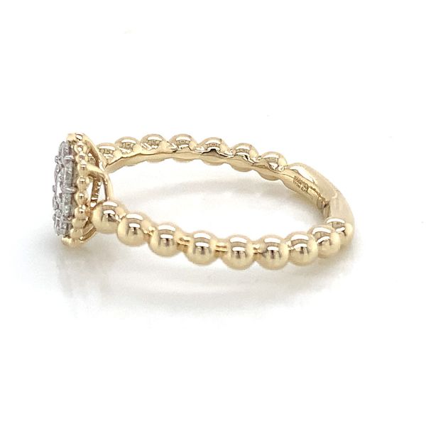 Beaded Yellow Gold Cluster Style Diamond Fashion Ring Image 5 Geralds Jewelry Oak Harbor, WA