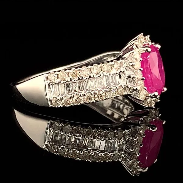 Oval Ruby and Diamond Ring Image 3 Geralds Jewelry Oak Harbor, WA