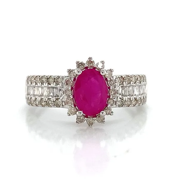 Oval Ruby and Diamond Ring Image 4 Geralds Jewelry Oak Harbor, WA