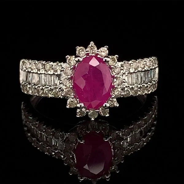 Oval Ruby and Diamond Ring Geralds Jewelry Oak Harbor, WA