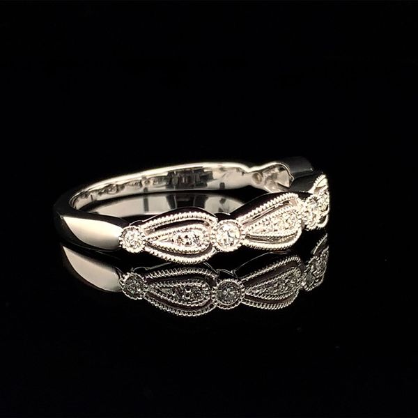 Milgrain White Gold and Diamond Ring Image 3 Geralds Jewelry Oak Harbor, WA