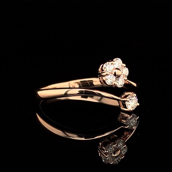 Rose Gold Diamond Flower Ring Image 3 Geralds Jewelry Oak Harbor, WA
