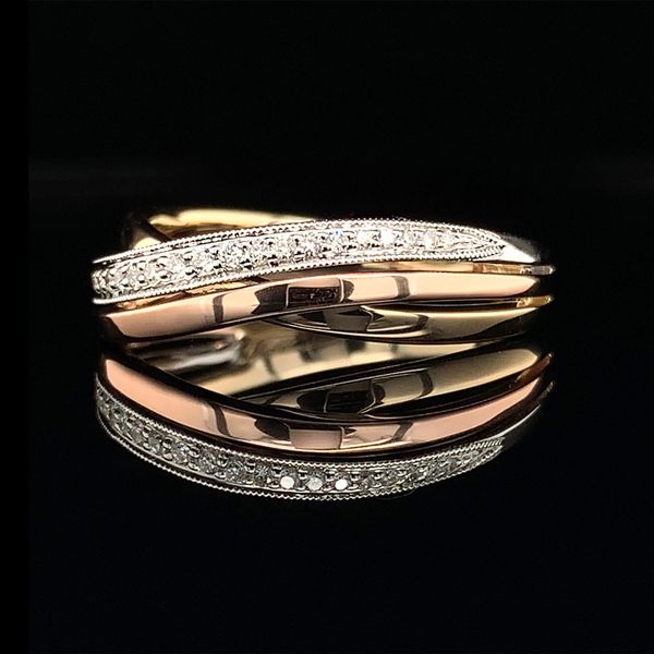 Tri Tone Gold and Diamond Ring Image 2 Geralds Jewelry Oak Harbor, WA