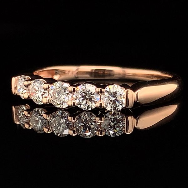 Rose Gold Five Stone Diamond Ring Image 2 Geralds Jewelry Oak Harbor, WA