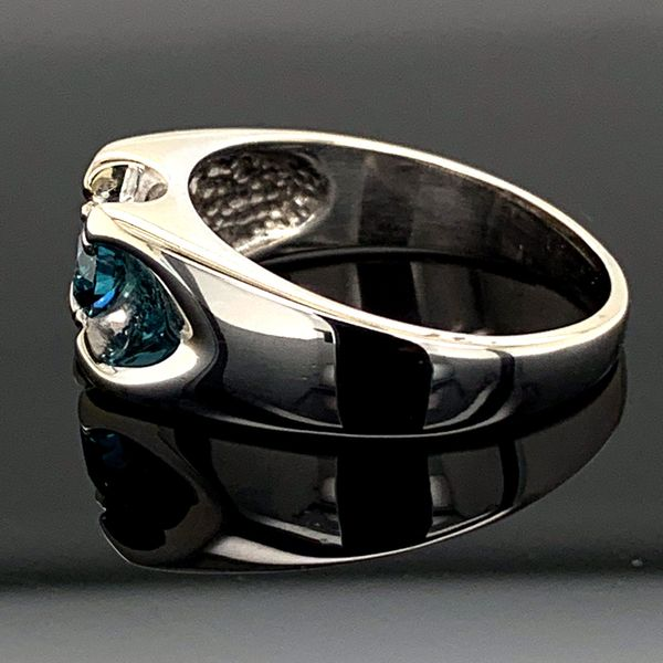Enhanced Blue Hearts & Arrows Diamond Men's Diamond Ring Image 2 Geralds Jewelry Oak Harbor, WA