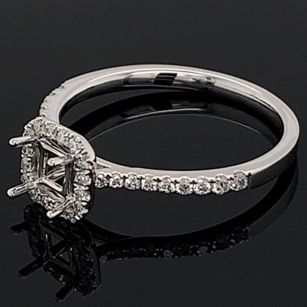 18K White Gold and Diamond Semi Mount Ring Image 2 Geralds Jewelry Oak Harbor, WA