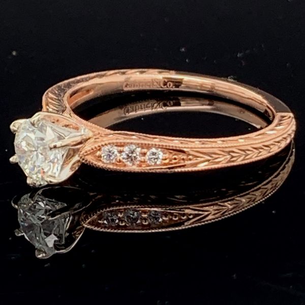 Gabriel Rose Gold and Diamond Semi Mount Engagement Ring Image 2 Geralds Jewelry Oak Harbor, WA