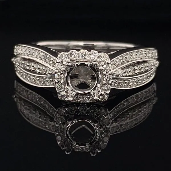 White Gold And Diamond Semi Mount Ladies Ring Geralds Jewelry Oak Harbor, WA