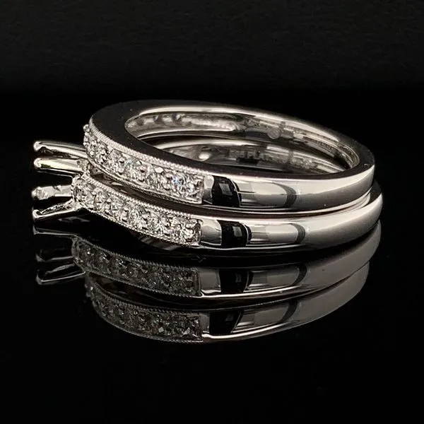 .585 Platinum And Diamond Semi Mount Wedding Set Image 2 Geralds Jewelry Oak Harbor, WA