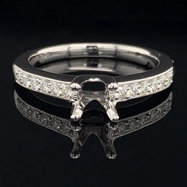 .585 Platinum And Diamond Semi Mount Wedding Set Image 3 Geralds Jewelry Oak Harbor, WA