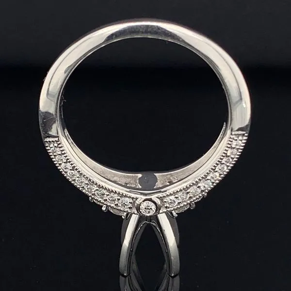 .585 Platinum And Diamond Semi Mount Ladies Ring Image 2 Geralds Jewelry Oak Harbor, WA