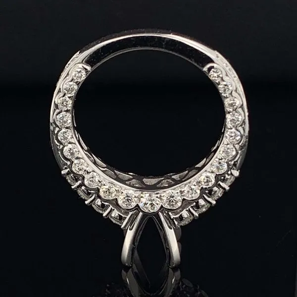 18K White Gold And Diamond Engagement Ring Without Center Stone Image 3 Geralds Jewelry Oak Harbor, WA