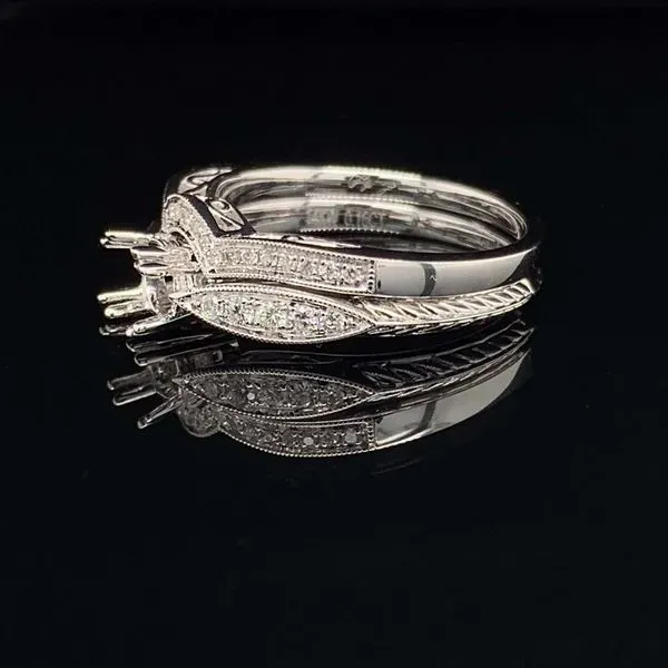 14K White Gold And Diamond Ladies Wedding Set Without Center Stone Image 2 Geralds Jewelry Oak Harbor, WA