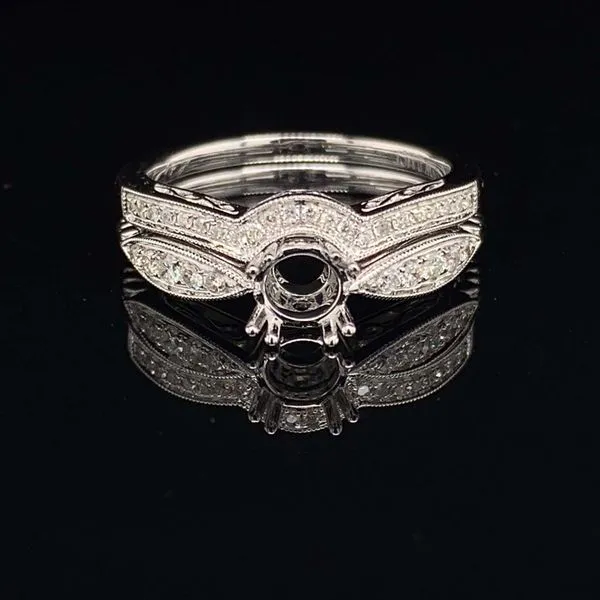 14K White Gold And Diamond Ladies Wedding Set Without Center Stone Geralds Jewelry Oak Harbor, WA