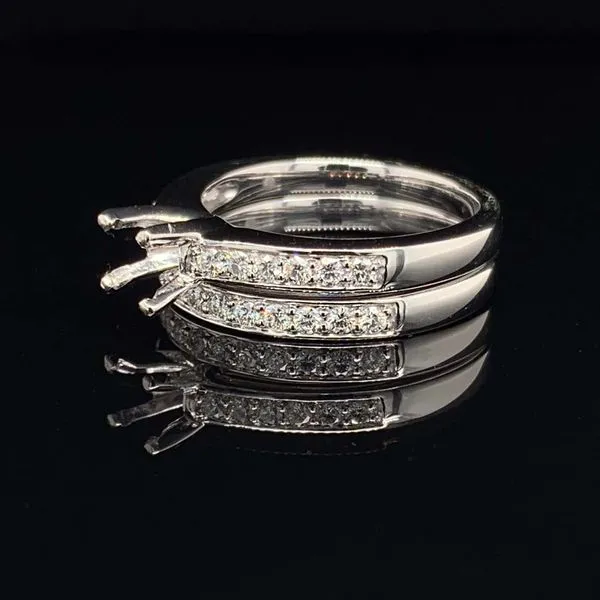 .585 Platinum And Diamond Ladies Wedding Set Without Center Stone Image 2 Geralds Jewelry Oak Harbor, WA