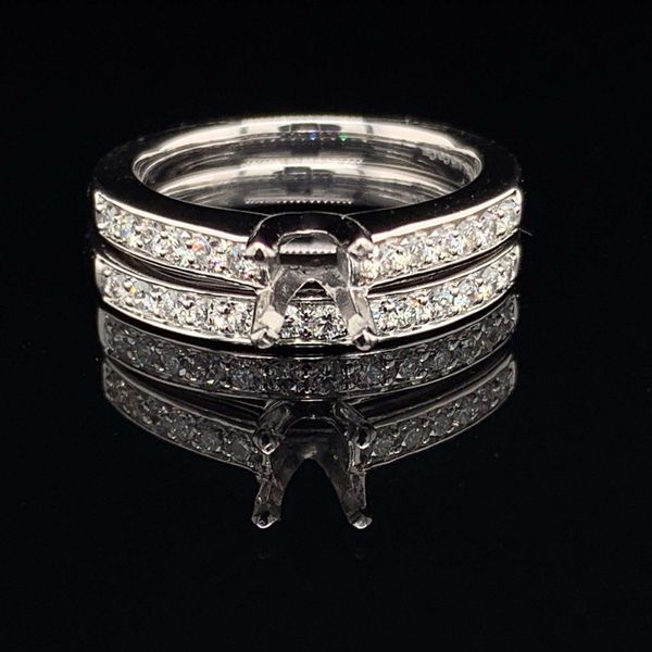 .585 Platinum And Diamond Ladies Wedding Set Without Center Stone Geralds Jewelry Oak Harbor, WA