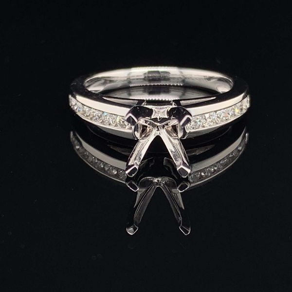 .585 Platinum And Diamond Channel Set Engagement Ring Without Center Stone Geralds Jewelry Oak Harbor, WA