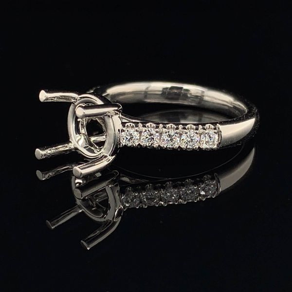 Platinum And Diamond Ladies Ring without Center Stone Image 2 Geralds Jewelry Oak Harbor, WA