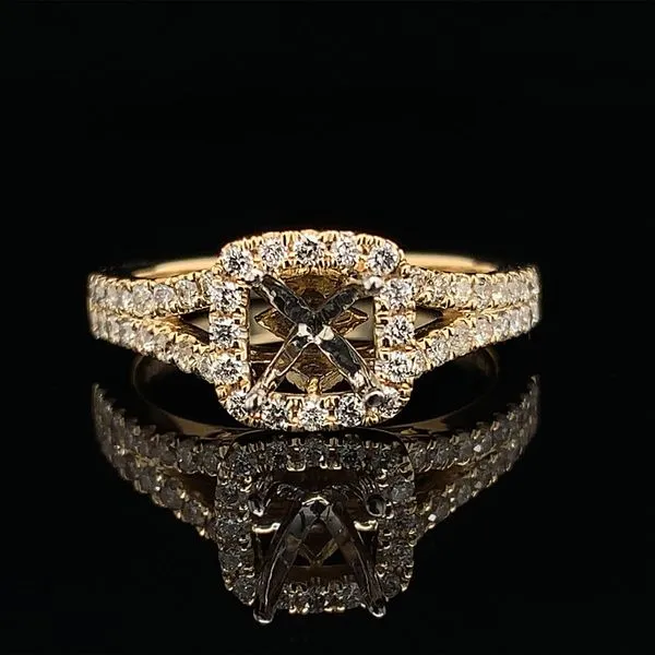 14K Yellow Gold And Diamond Halo Style Ring Geralds Jewelry Oak Harbor, WA