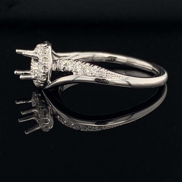 Gabriel & Co. 14K White Gold And Diamond Semi Mount Engagement Ring Image 2 Geralds Jewelry Oak Harbor, WA